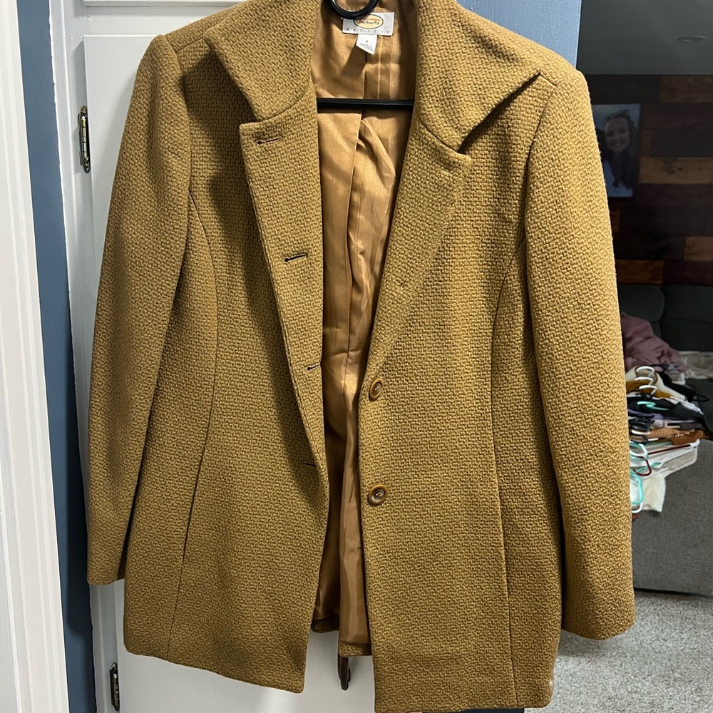 Talbots Textured Brown Coat